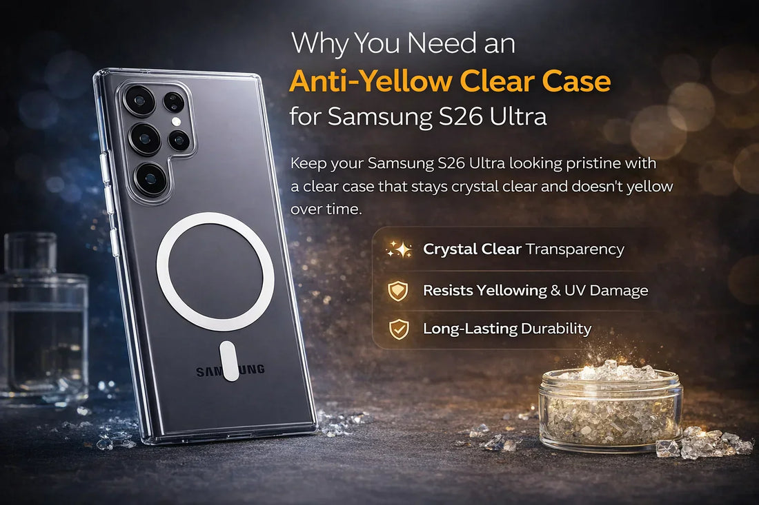 Samsung S26 Ultra anti-yellow case with slim fit and full protection