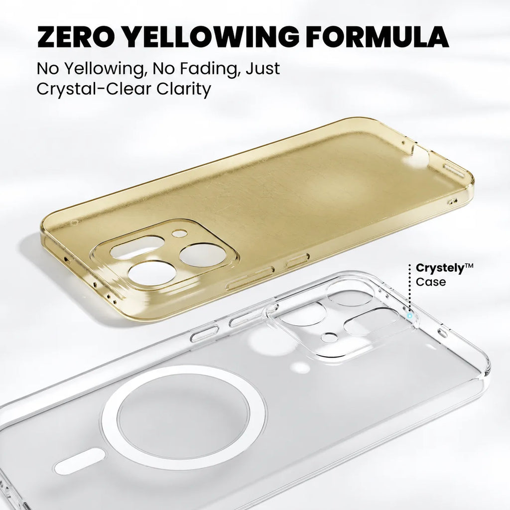 Zero Yellowing Formula — Crystely vs Other Brand Clear Case Comparison OPPO Reno 14 5G