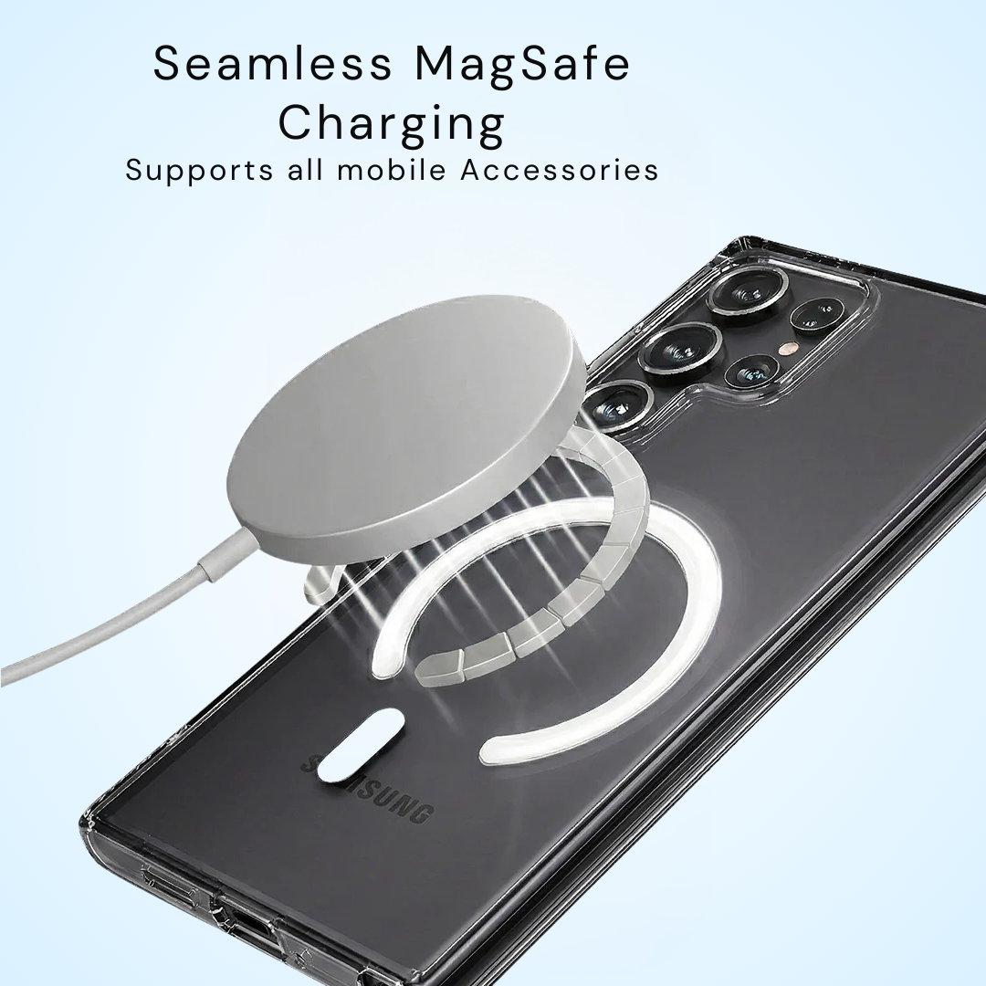 Anti Yellow Magsafe Clear Case Samsung S23 Ultra