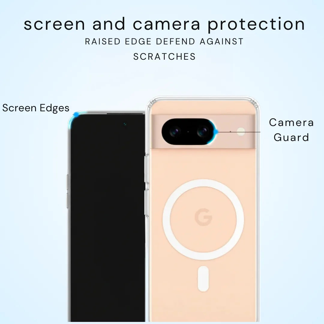 Crystal Clear Anti-Yellow MagSafe Case for Google Pixel 8A
