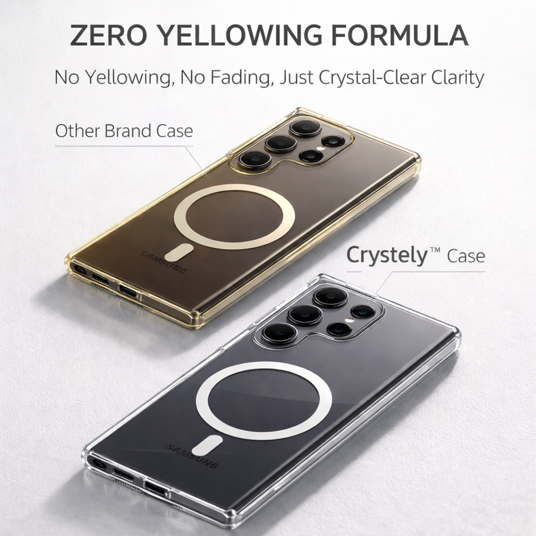 Anti Yellow Magsafe Clear Case Samsung S23 Ultra