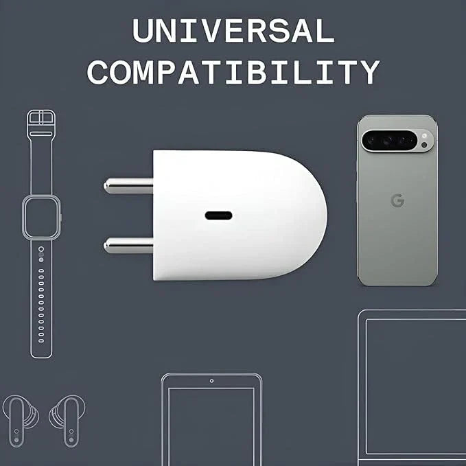 Google 45W C-Type Rapid Fast Charger Adapter - Crystely