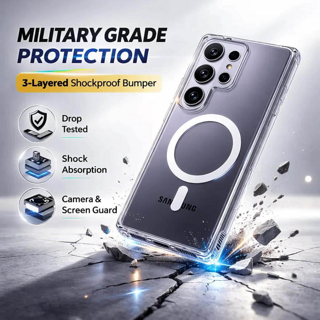 Anti-Yellow MagSafe Clear Case  Samsung S26 Ultra