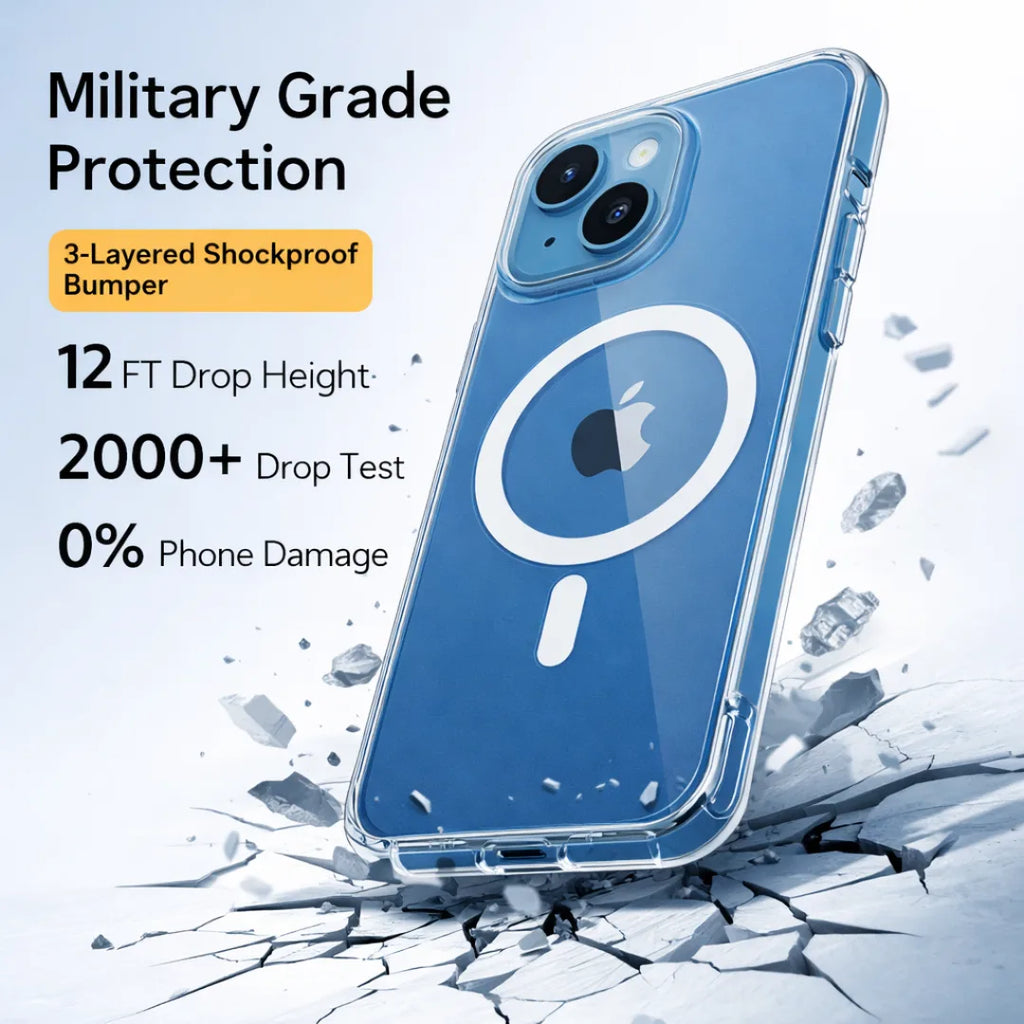 iPhone 14 Plus Anti Yellow Clear MagSafe Case