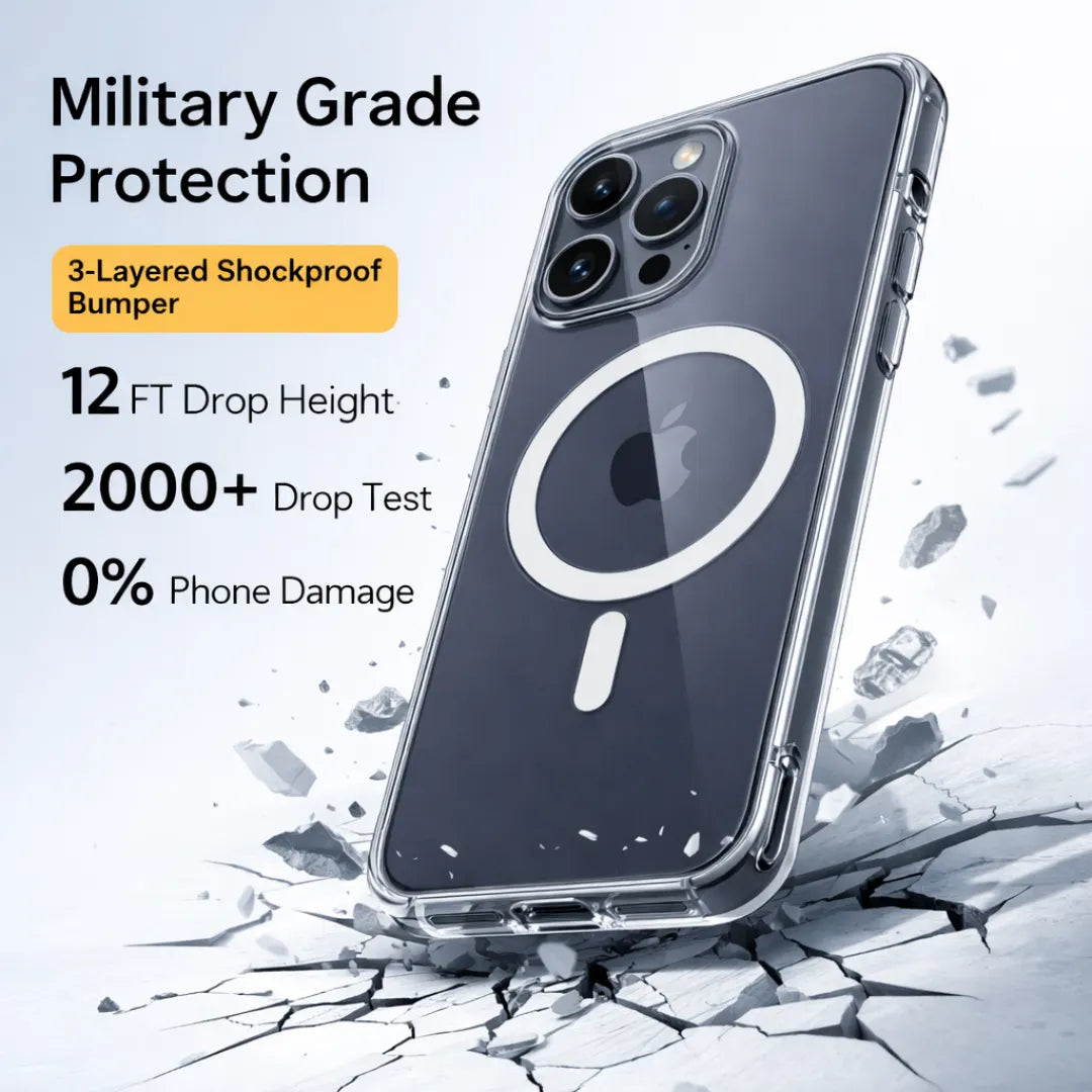 iPhone 15 Pro Max Anti Yellow Clear MagSafe Case