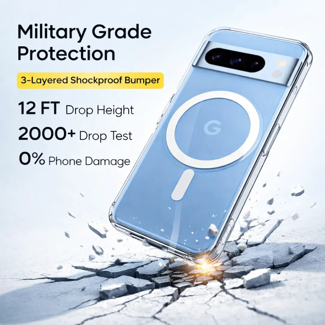 Crystal Clear Anti-Yellow MagSafe Case for Google Pixel 8 Pro