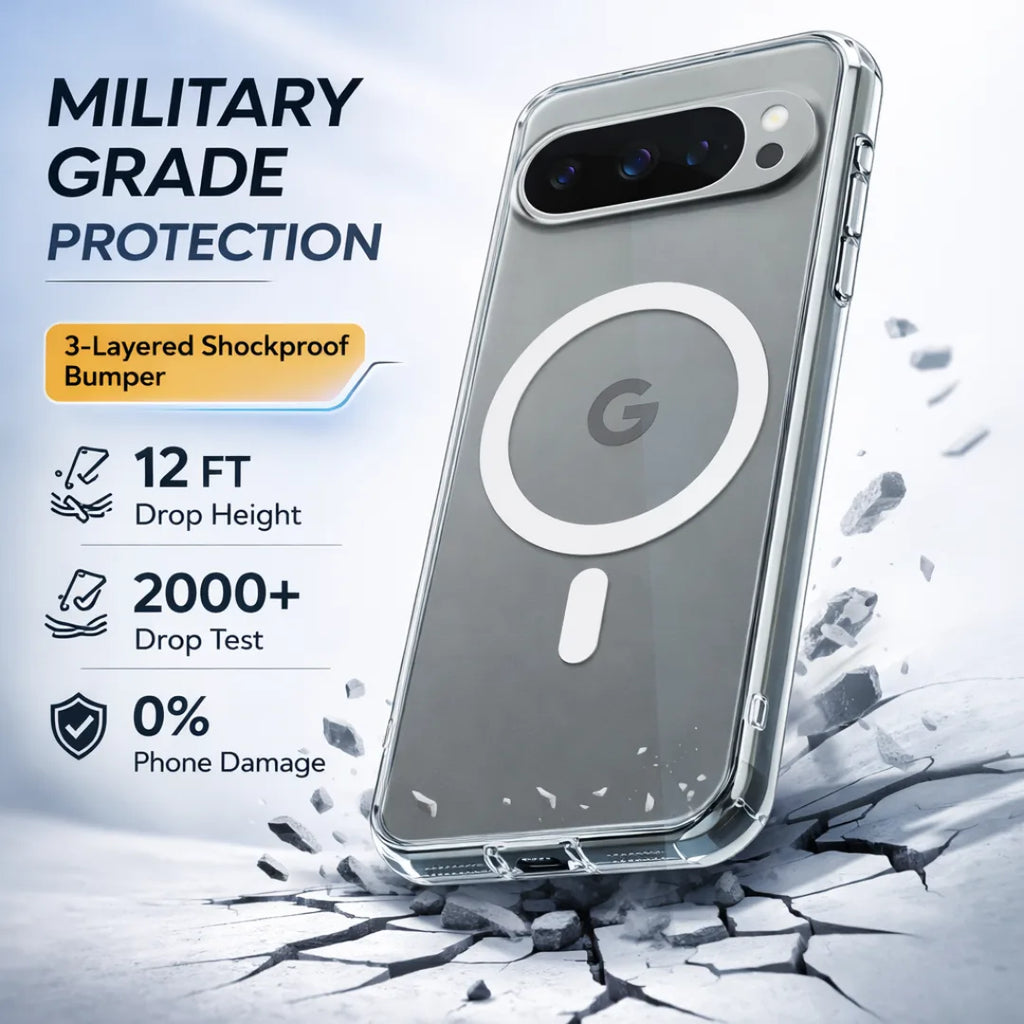 Crystal Clear Anti-Yellow MagSafe Case for Google Pixel 9 Pro