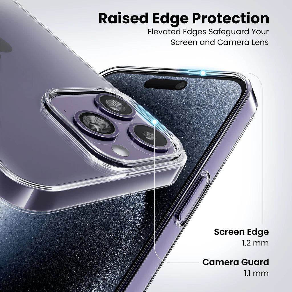 Anti-Yellow Clear Case for iPhone 14 Pro RASIED EDGE PROTECTION
