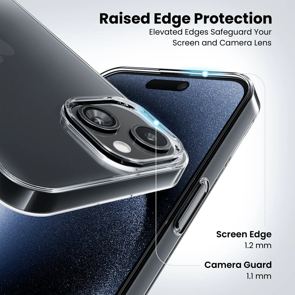 Anti-Yellow Clear Case for iPhone 15 Plus