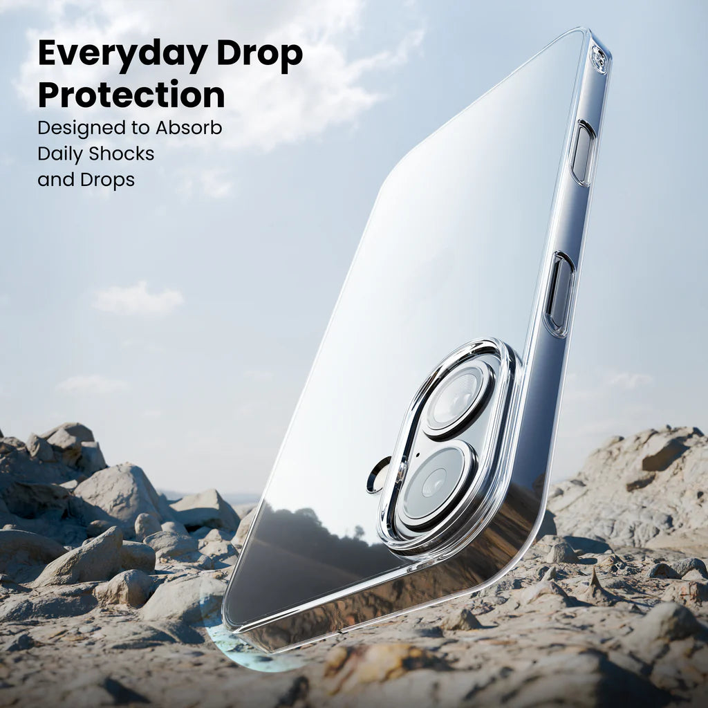 Anti-Yellow Clear Case iPhone 16 Plus everyday drop protection