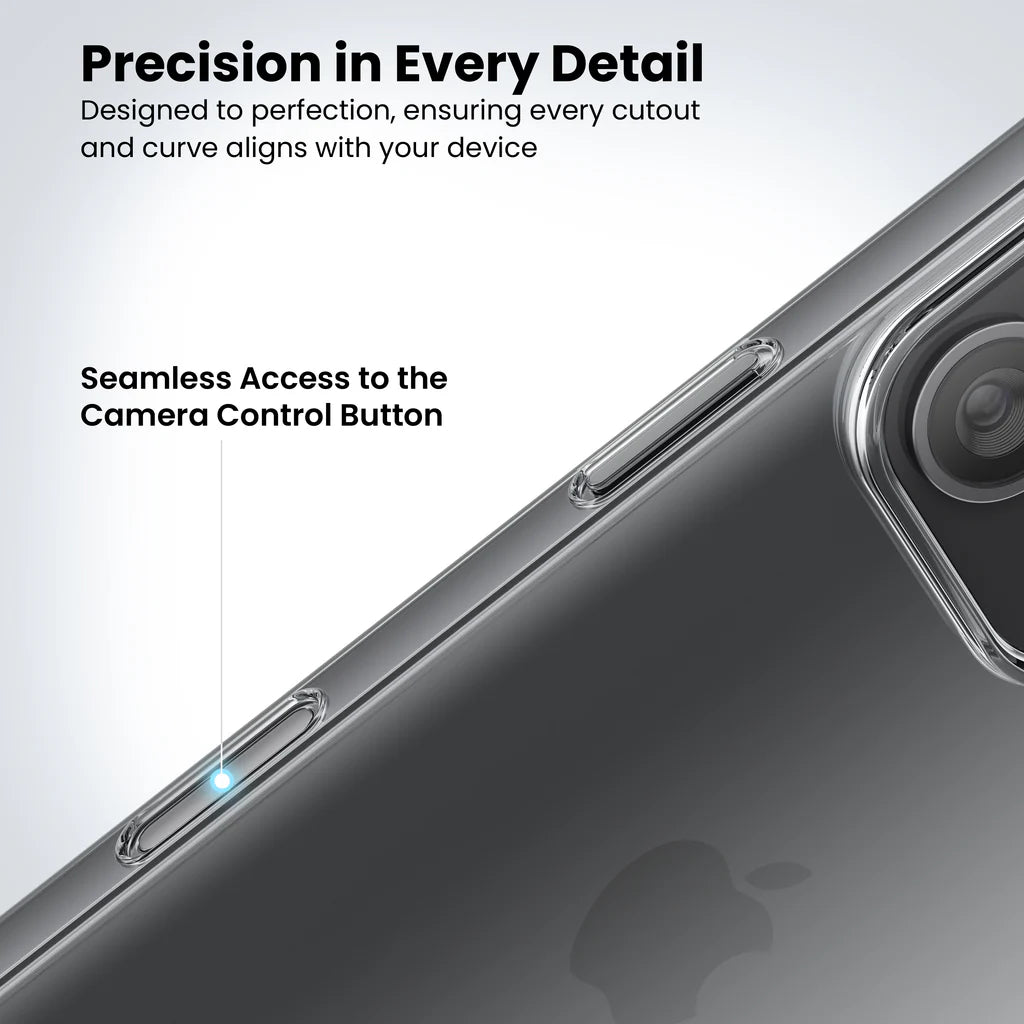 Anti-Yellow Clear Case for iPhone 16 Pro camera control button