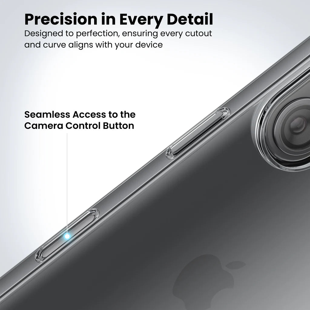 Anti-Yellow Clear Case iPhone 16 Plus camera control button