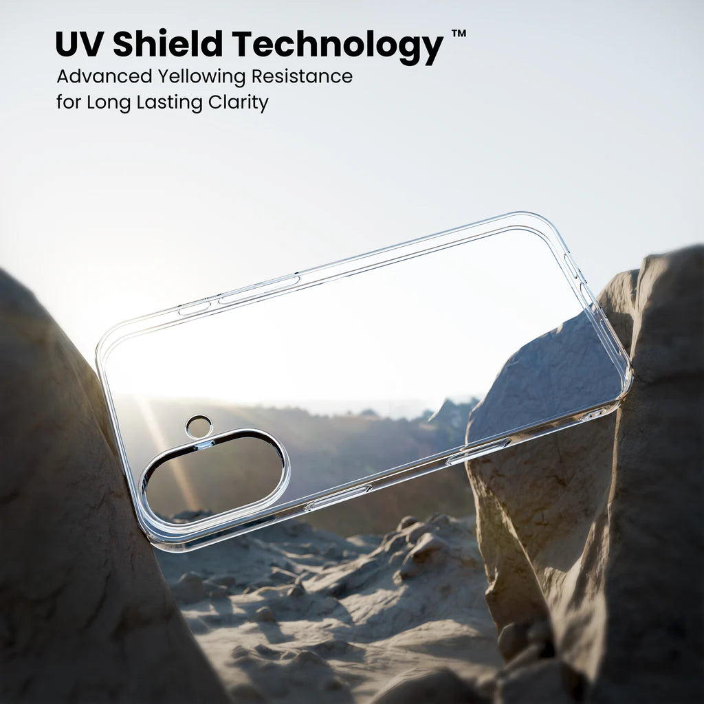 Anti-Yellow Clear Case iPhone 16 Plus uv shield technology
