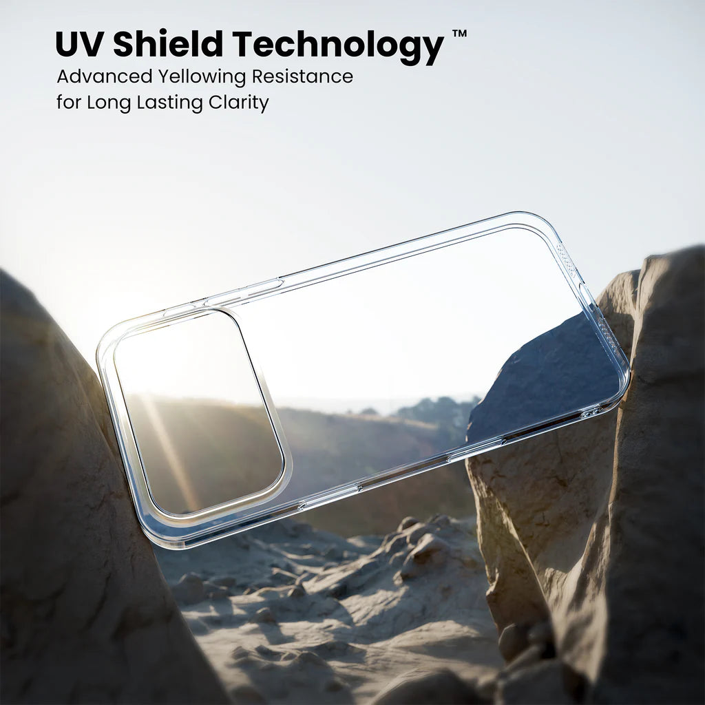 ClearFlow UV shield technology in Crystely iPhone 17 Pro Max clear case