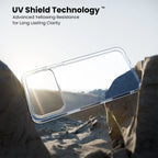 ClearFlow UV shield technology in Crystely iPhone 17 Pro Max clear case