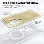 Anti Yellow Magsafe Clear Case Samsung S25 Ultra zero yellowing formula