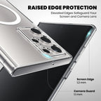 Anti Yellow Magsafe Clear Case Samsung S22 Ultra raised edge protection 