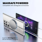 Anti Yellow Magsafe Clear Case Samsung S24 Ultra compatible with all magsafe accessories