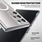 Anti Yellow Magsafe Clear Case Samsung S24 Ultra raised edge protection