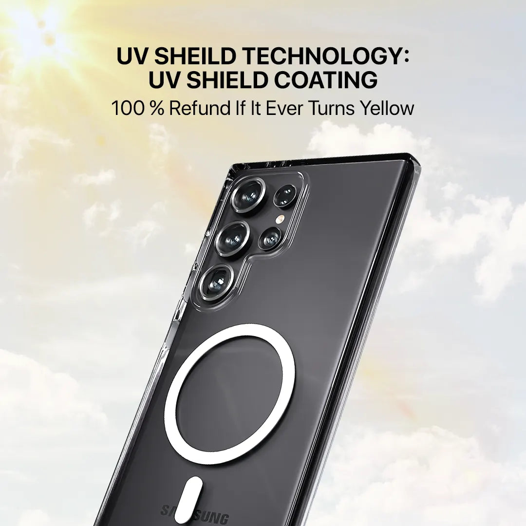UV resistant anti yellow clear cover Samsung S25 Ultra 