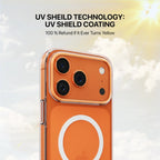 Transparent iPhone 17 Pro max back cover with UV protection