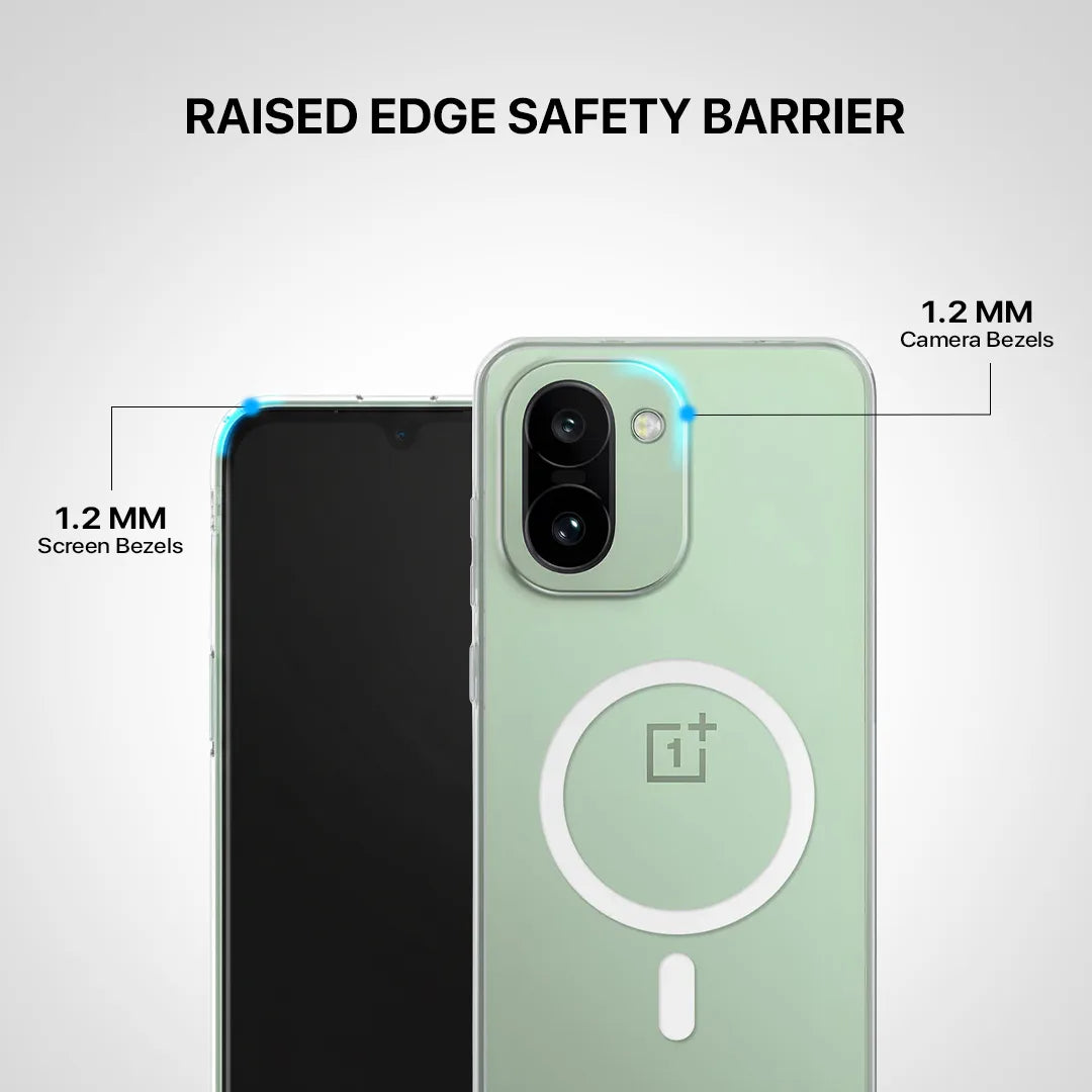 OnePlus 15R crystal clear back cover with strong magnets