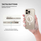 Crystal clear iPhone 15 Pro back cover with UV protection