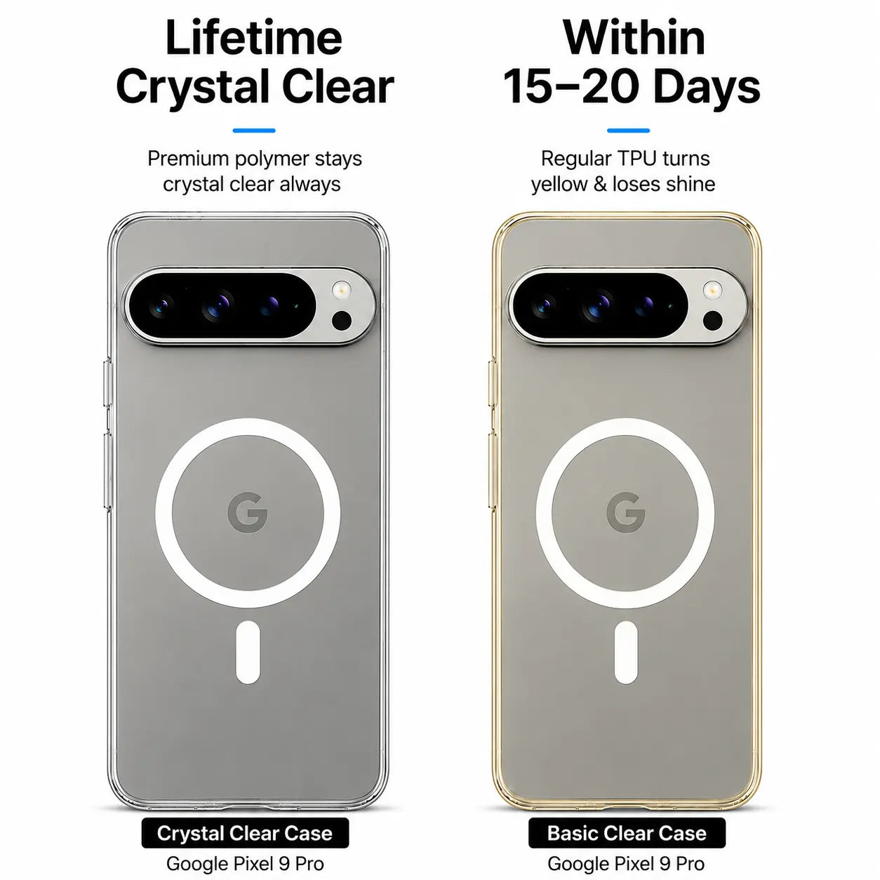 Google Pixel 9 Pro - Anti Yellow MagSafe Clear Case