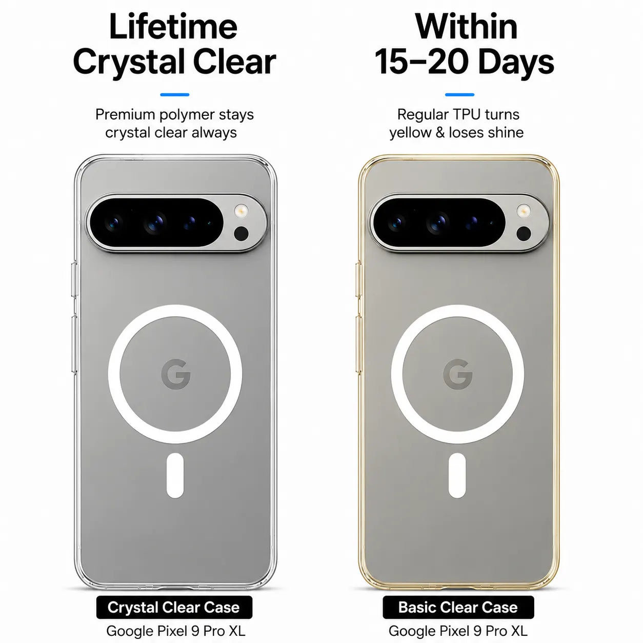 Google Pixel 9 Pro XL - Anti Yellow MagSafe Clear Case