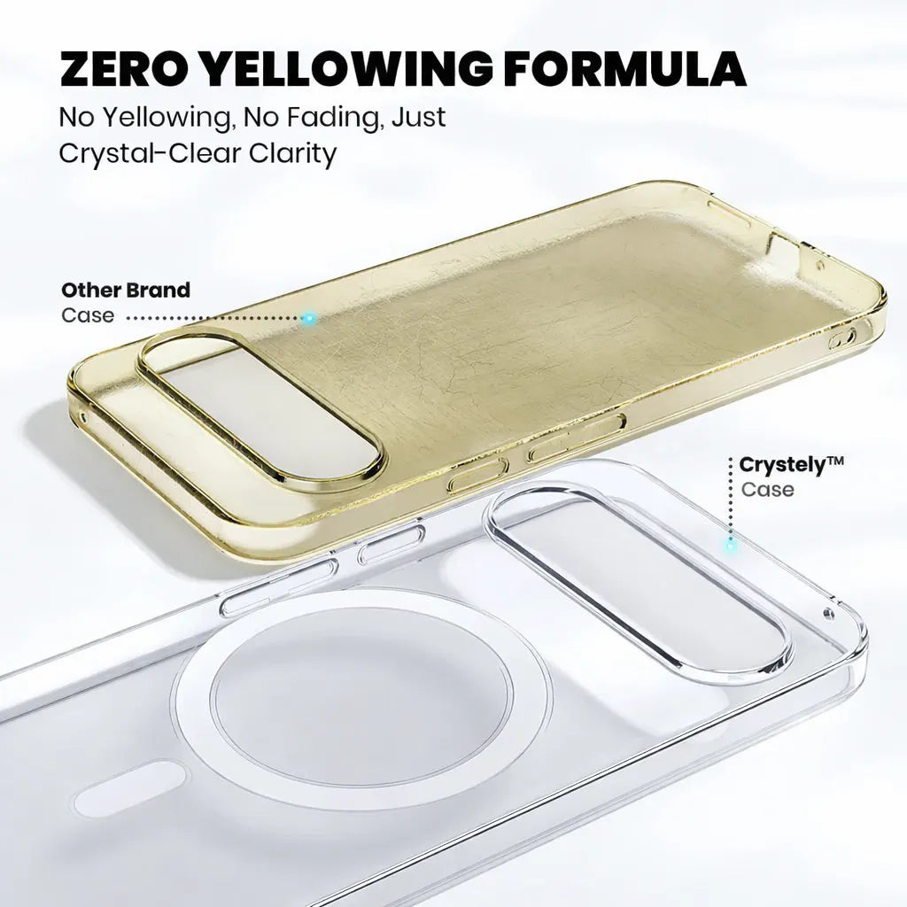  Clear Anti-Yellow MagSafe Case for Google Pixel 10 Pro zero yellwoing crystely