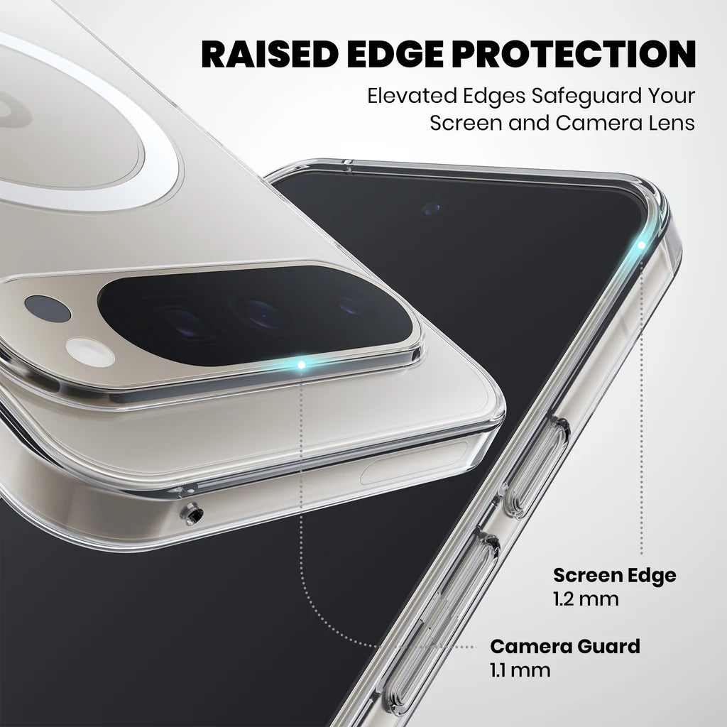  Clear Anti-Yellow MagSafe Case for Google Pixel 10 Pro raised edge protection