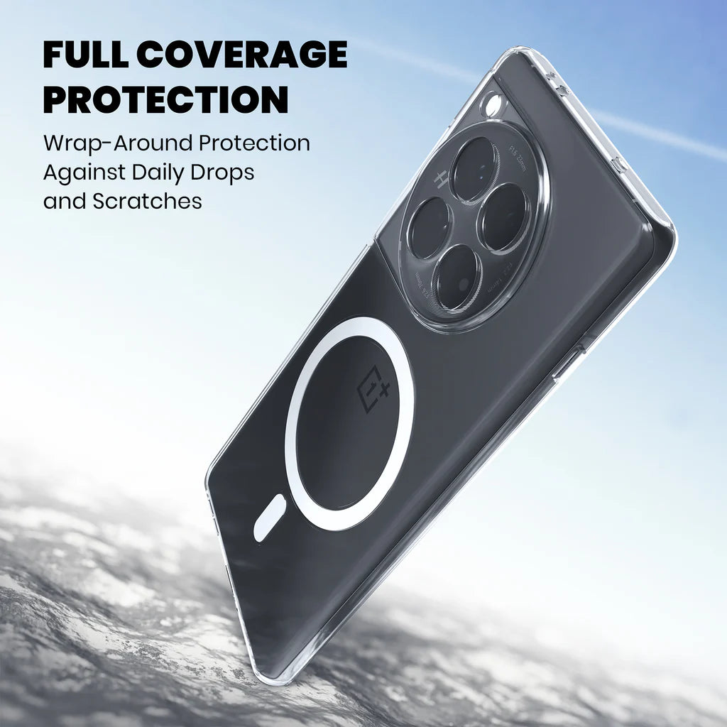 Clear Anti-Yellow MagSafe Case – OnePlus 12 full coverage protection