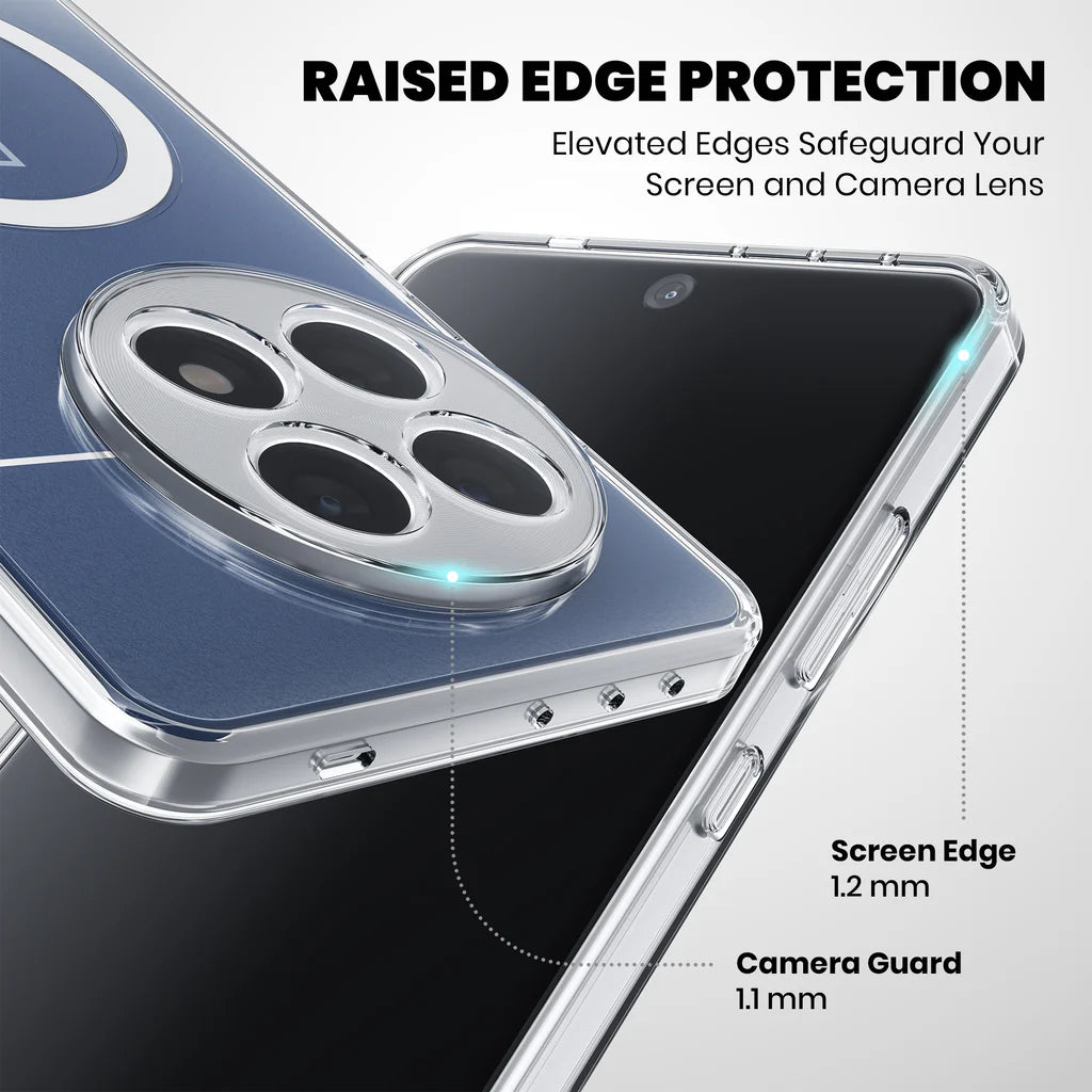 Clear Anti-Yellow MagSafe Case – OnePlus 13 raised edge protection