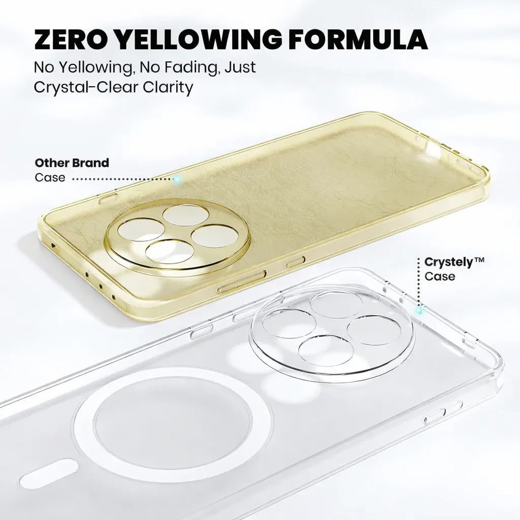 Clear Anti-Yellow MagSafe Case – OnePlus 13 zero yellowing formula crystely