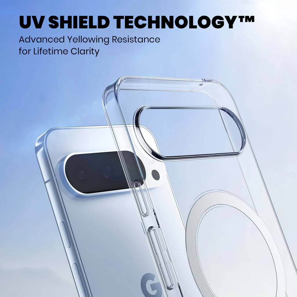 Clear Anti-Yellow MagSafe Case for Google Pixel 10 uv shield technology lifetime clarity