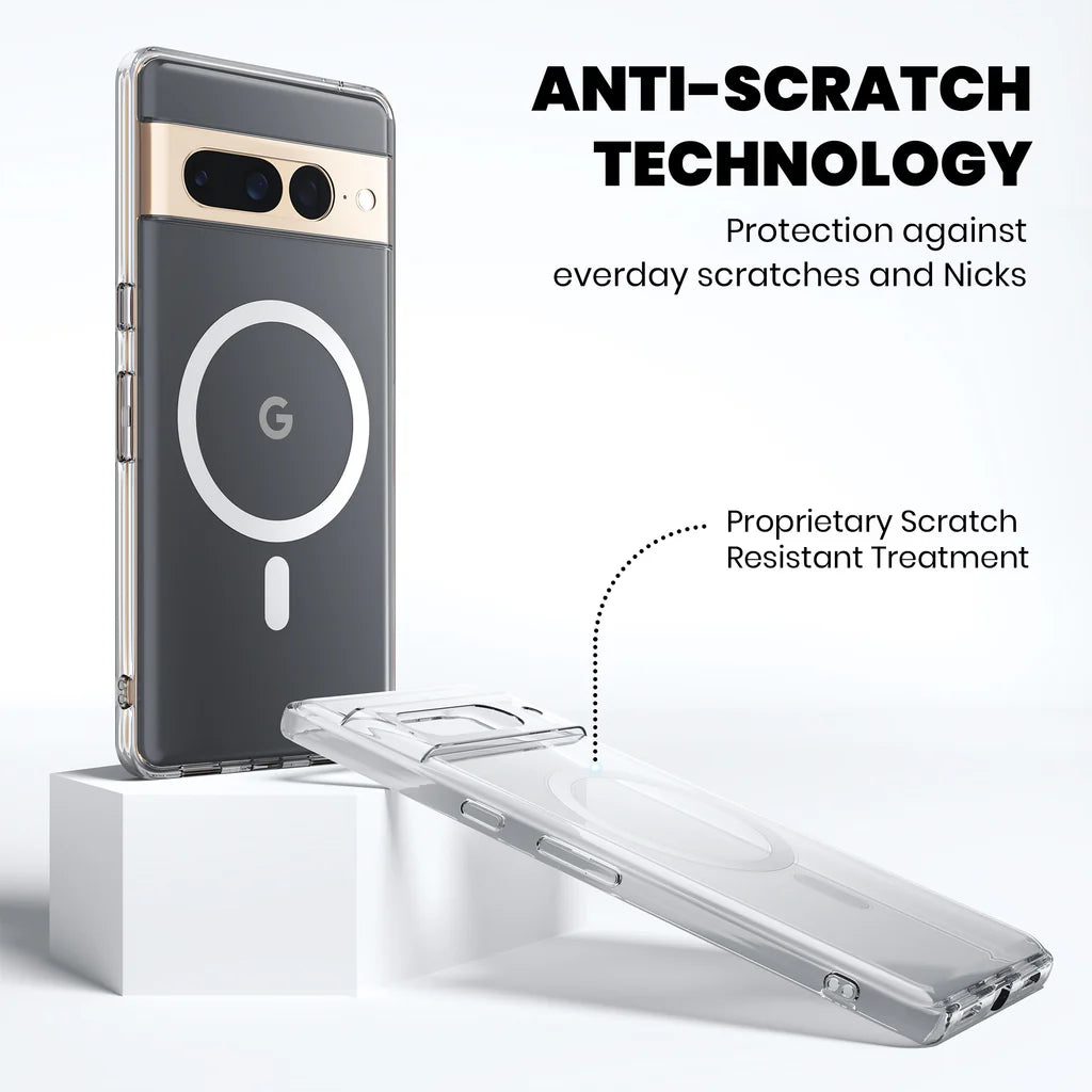 Clear Anti-Yellow MagSafe Case for Google Pixel 7 Pro anti scratch technology 