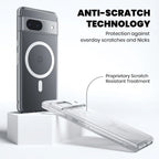 Clear Anti-Yellow MagSafe Case for Google Pixel 7A anti scratch technology 