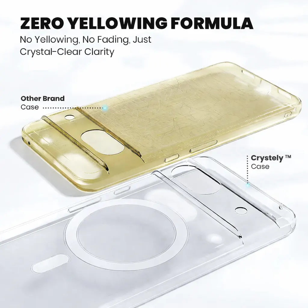 Clear Anti-Yellow MagSafe Case for Google Pixel 7 Prozero yellwoing formula crystely 