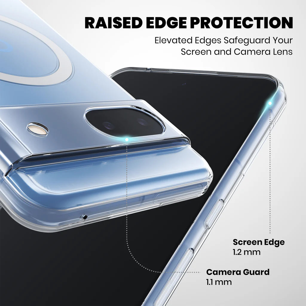 Clear Anti-Yellow MagSafe Case for Google Pixel 8A camera guard 