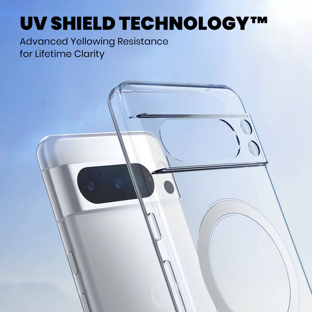 Clear Anti-Yellow MagSafe Case for Google Pixel 8 Pro uv shield technology