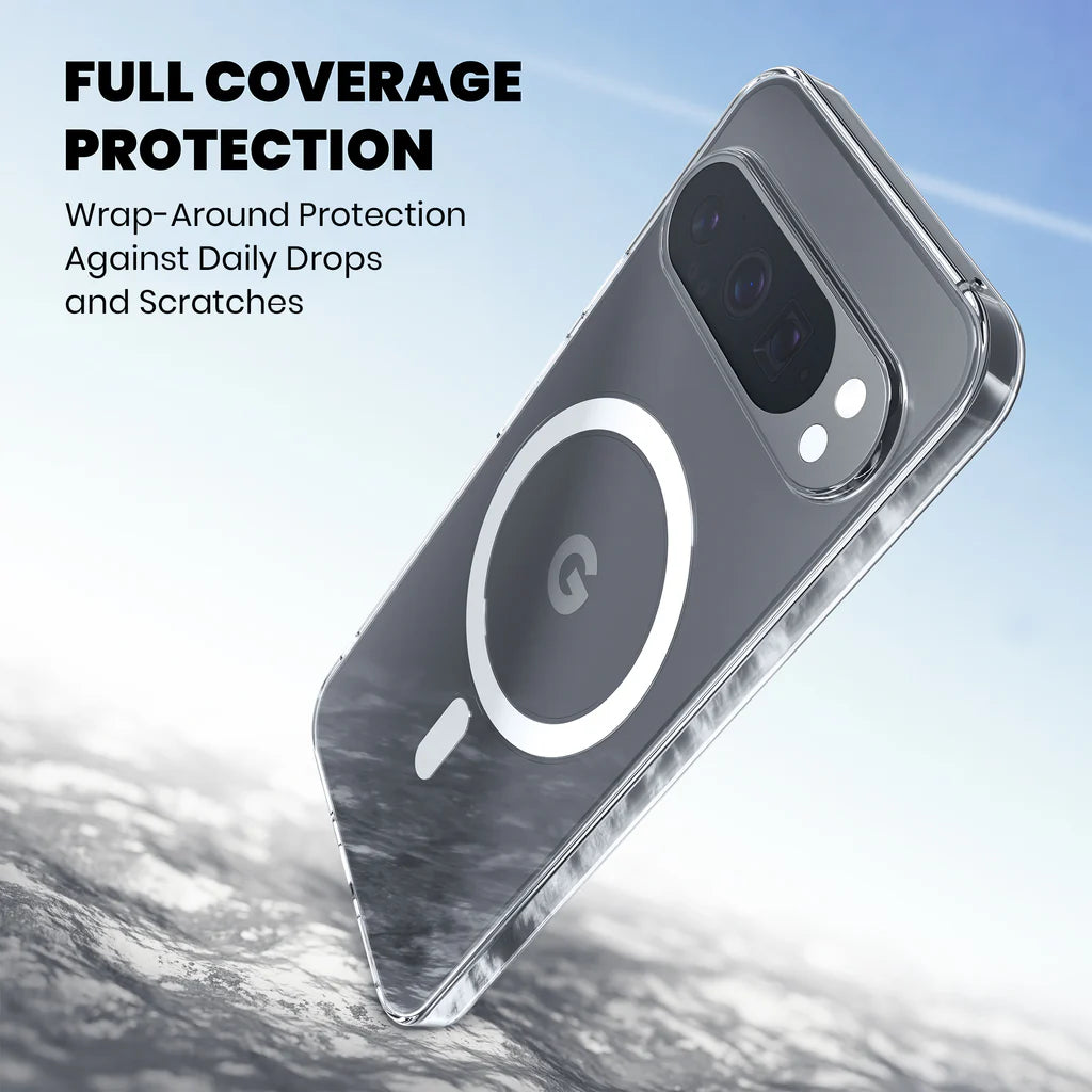Clear Anti-Yellow MagSafe Case for Google Pixel 9 full coverage protecton