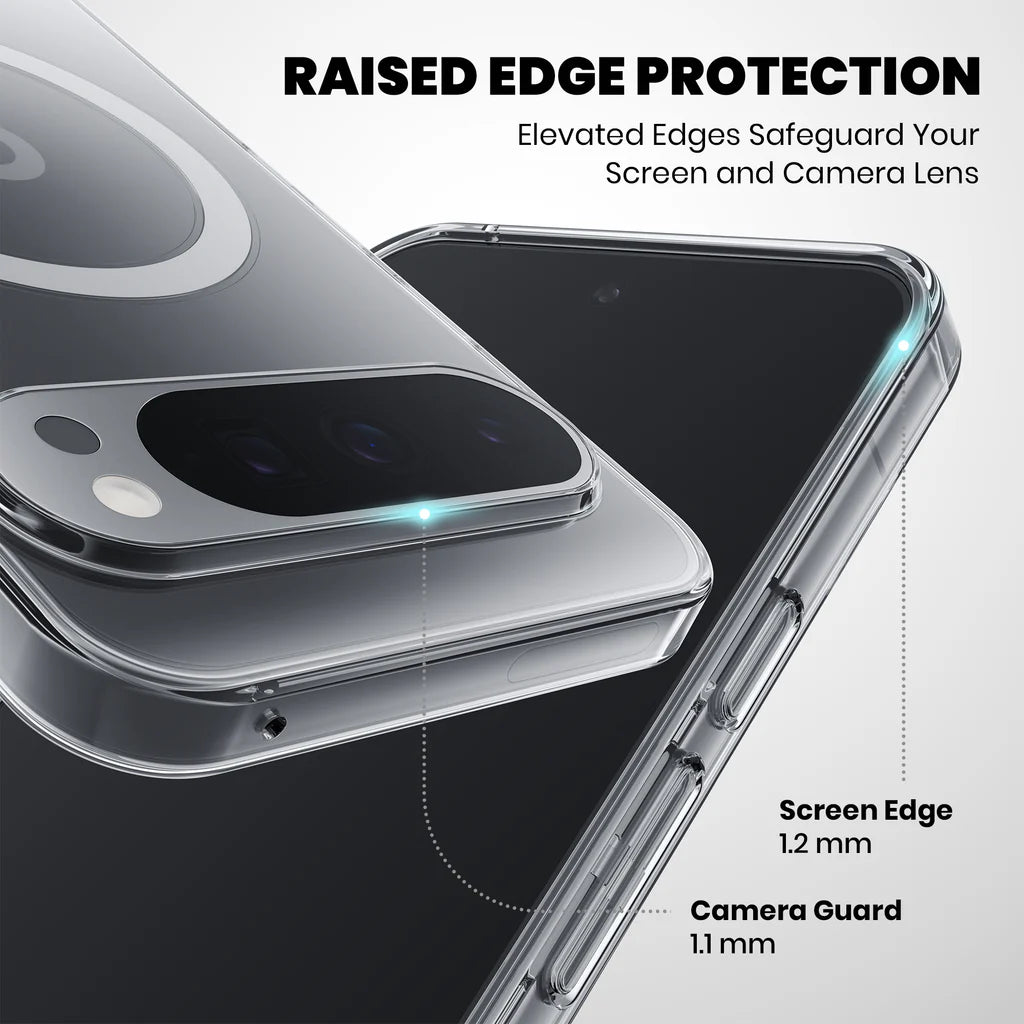 Clear Anti-Yellow MagSafe Case for Google Pixel 9 camera guard 