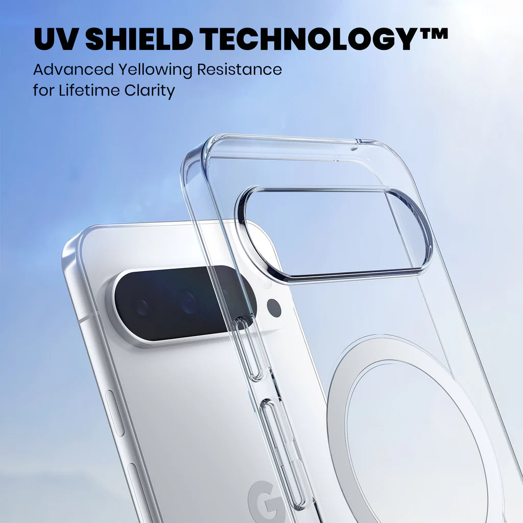 Clear Anti-Yellow MagSafe Case for Google Pixel 9 uv shield technology