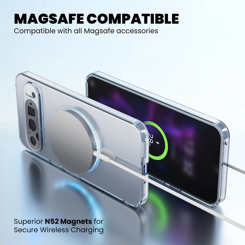 Clear Anti-Yellow MagSafe Case for Google Pixel 10 Pro XL n52 magnets wireless charging 