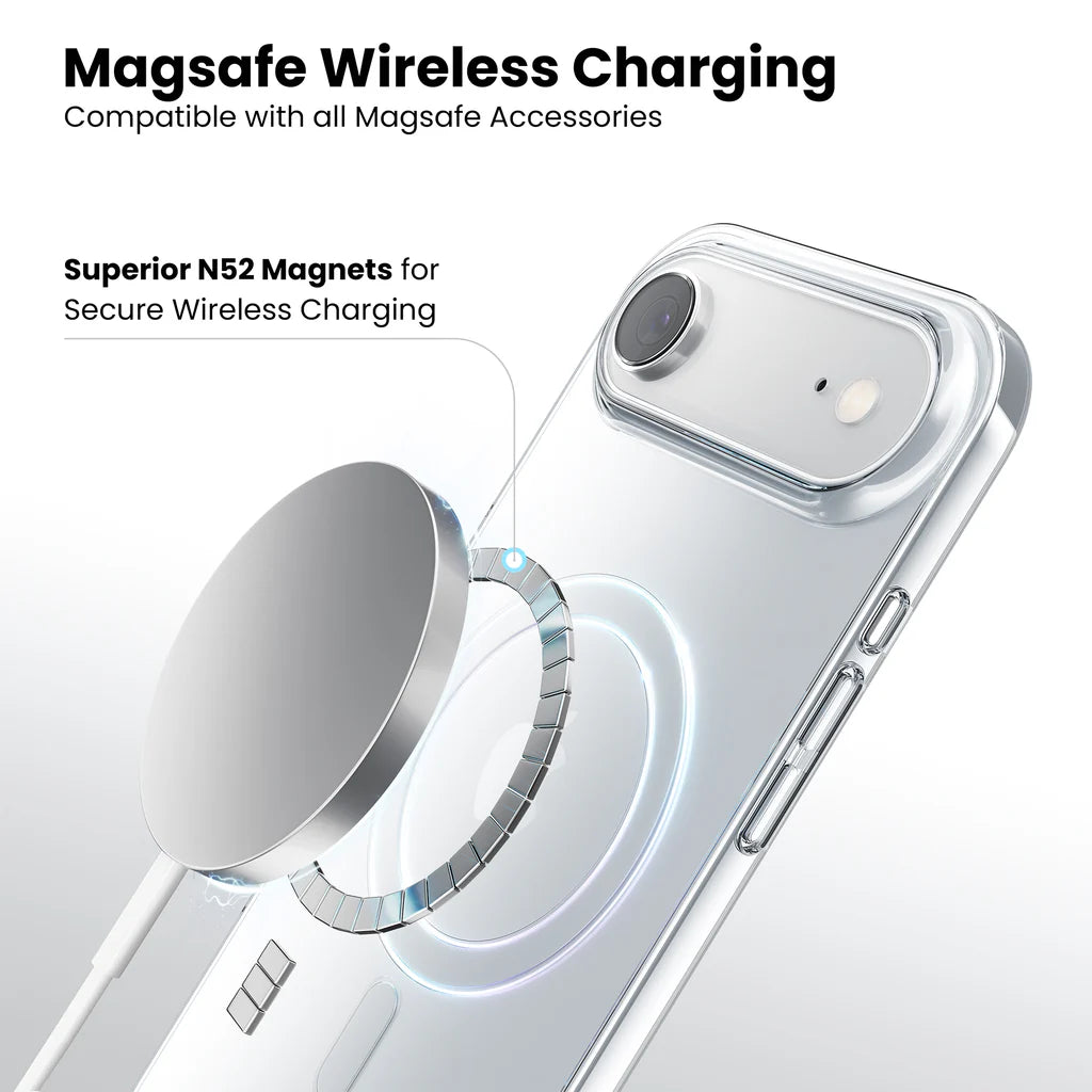 IPhone 17 Air Anti Yellow Clear Case Magsafe wireless charging
 