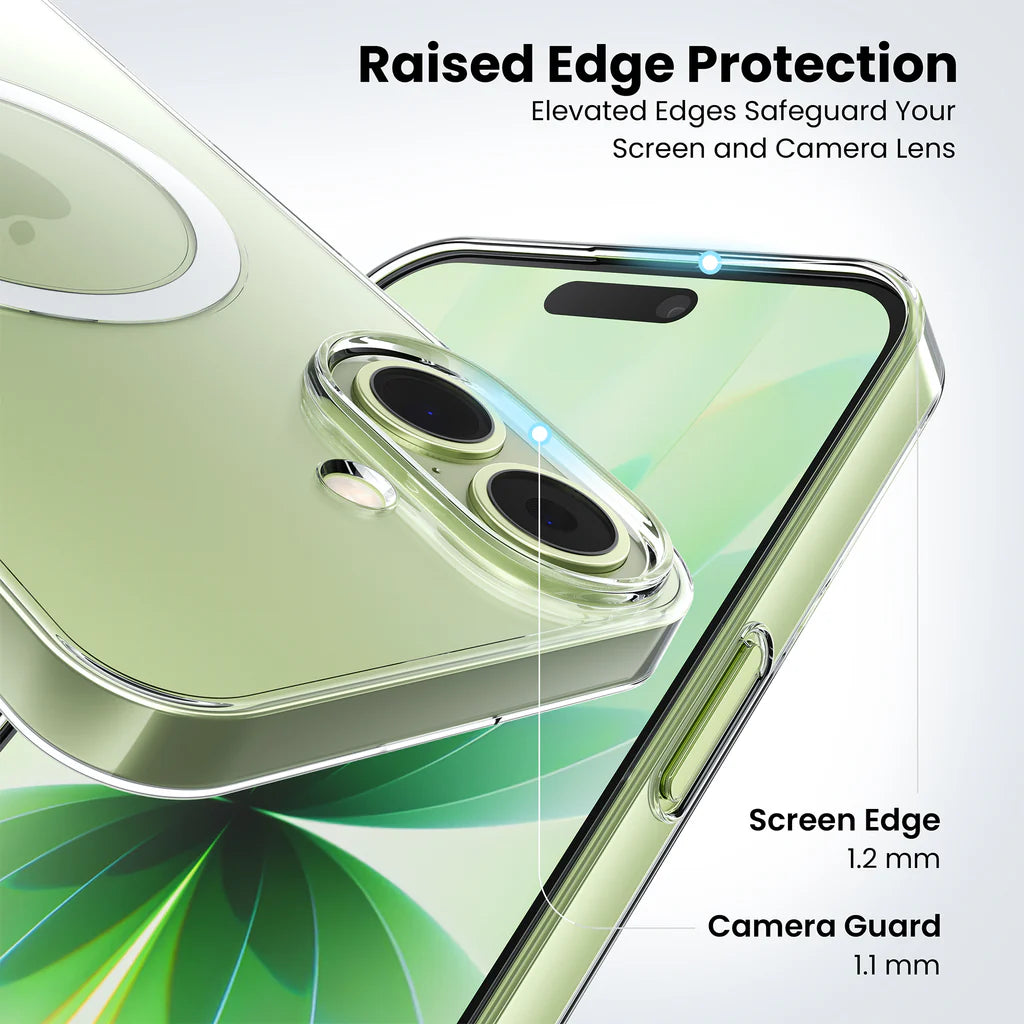 IPhone 17 Anti Yellow Magsafe Clear Case raised edge protection