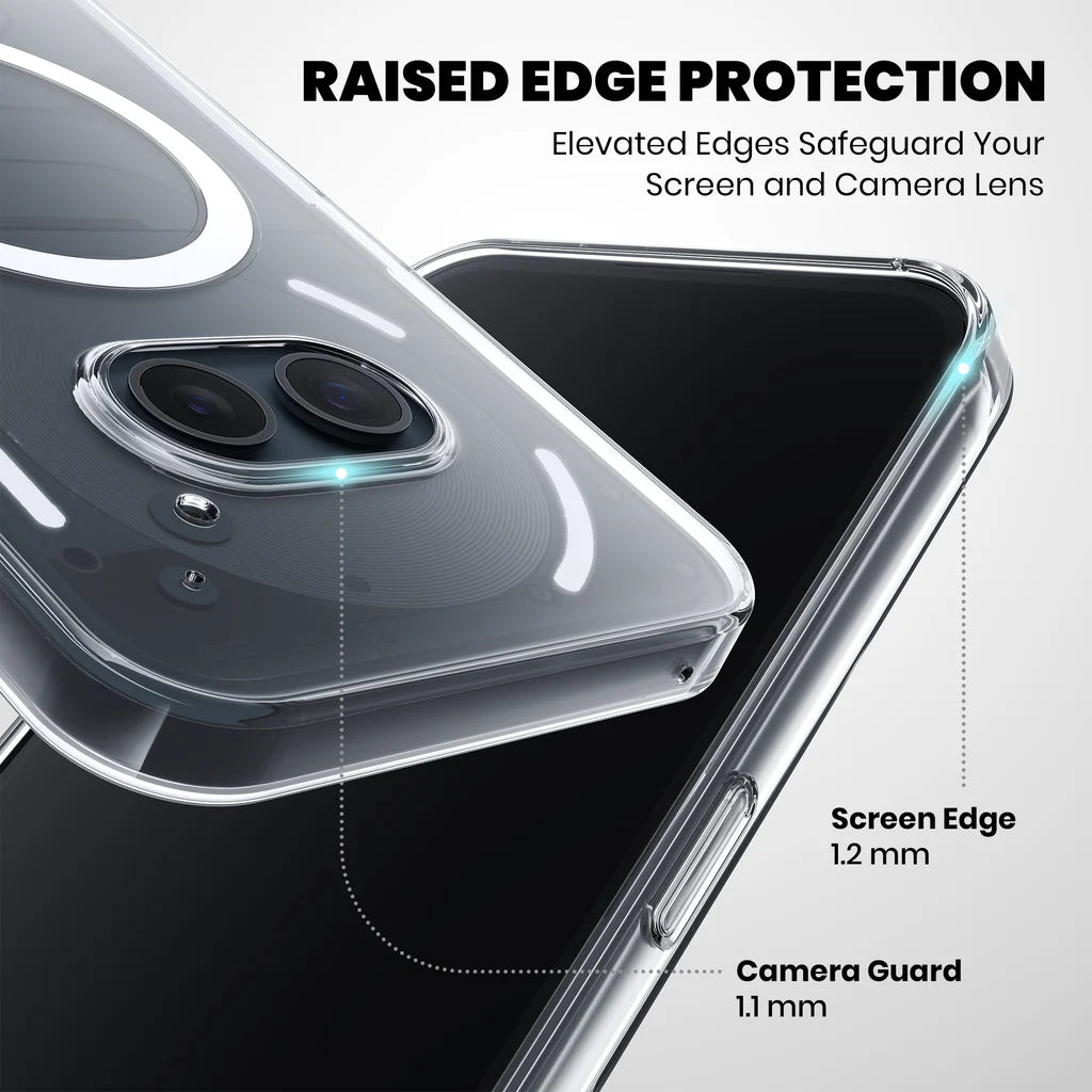 Nothing 2A Transparent Anti-Yellow MagSafe Case raised edge protection 