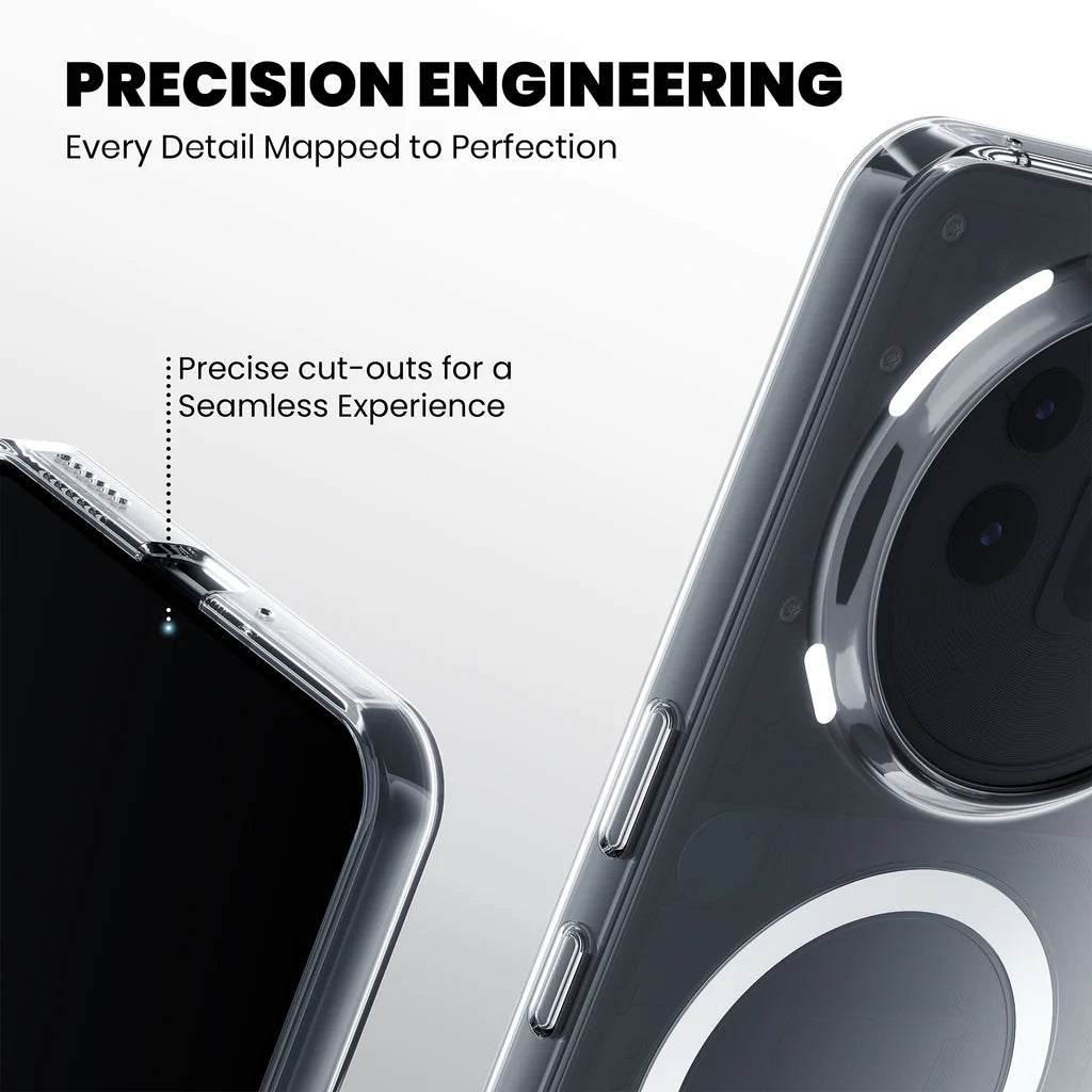 Nothing 3A Pro Transparent Anti-Yellow MagSafe Case cutouts