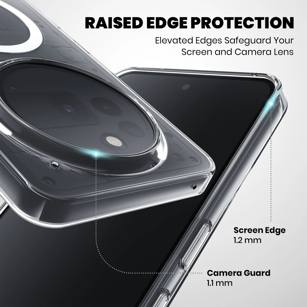 Nothing 3A Pro Transparent Anti-Yellow MagSafe Case raised edge protection 