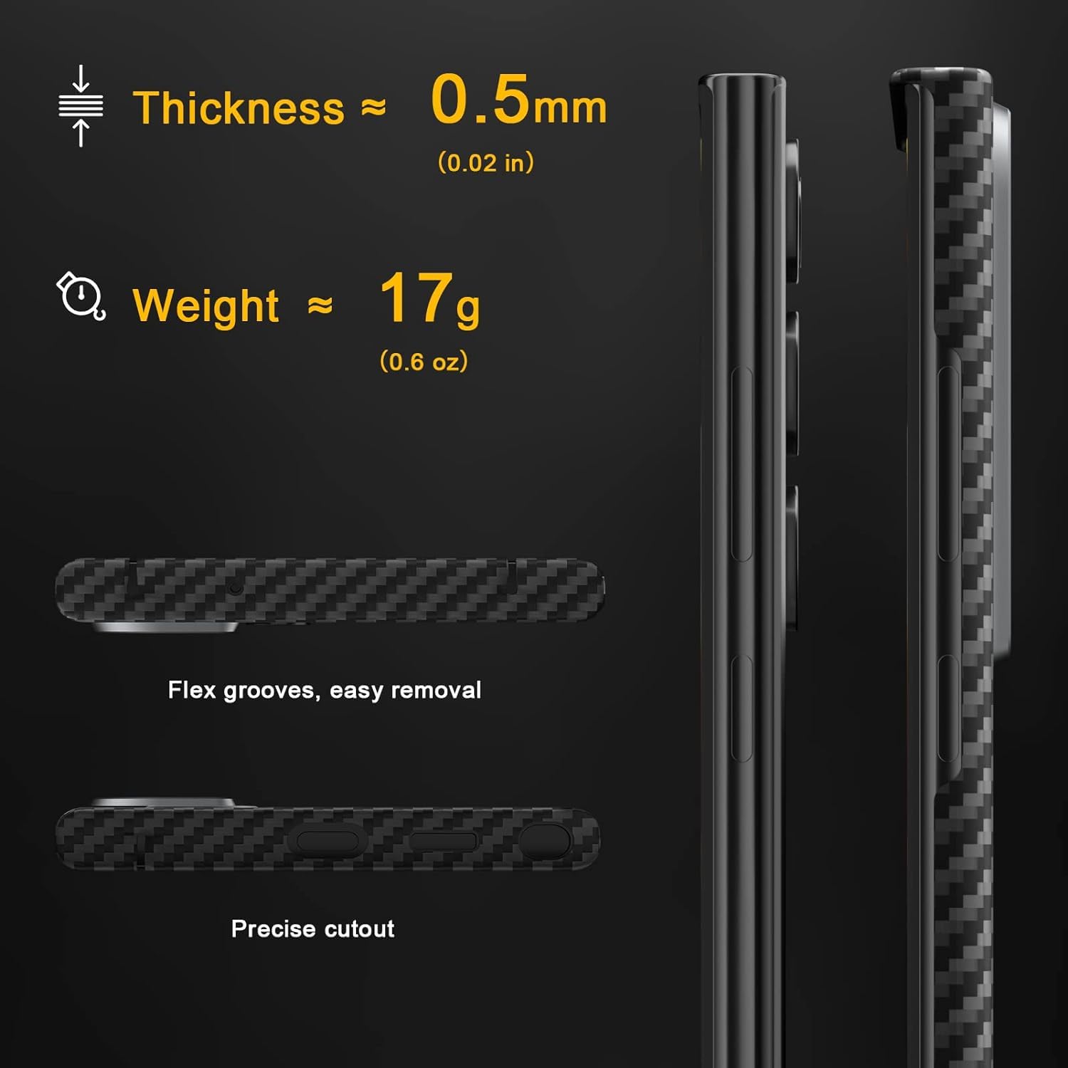 Galaxy Z Fold 8 Ultra Original Carbon Fiber Case